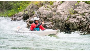 Aqua Marina Halve Ultra-Light Inflatable Packayak | Paddle Not Included | 2-Person | 13' 1" x 39" | HA-398