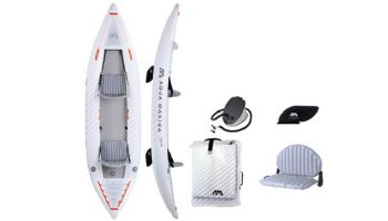 Aqua Marina Halve Ultra-Light Inflatable Packayak | Paddle Not Included | 2-Person | 13' 1" x 39" | HA-398