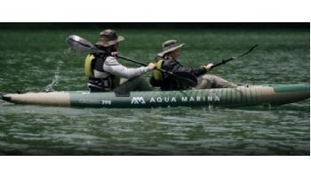 Aqua Marina Caliber Angling Inflatable Kayak | Paddle Not Included | 2-Person | 13' 1" x 39" | CA-398