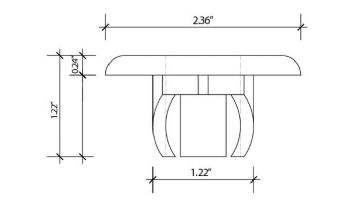 Flolux FloAir 1" Air Diffuser Push Fit | 316L Stainless Steel | FLX003