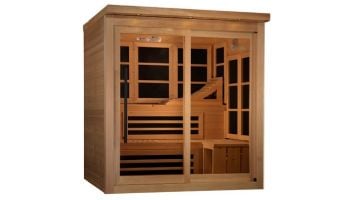 Golden Designs Monaco Limited Edition 6-Person Near Zero EMF FAR Infrared Sauna | Hemlock | GDI-6996-02