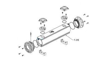 Raypak Indirect Heat Exchanger 1.0mm Titanium | 1-HI | 016973F