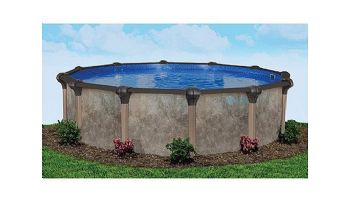 Coronado 18' Round Above Ground Pool | Blue In-Wall Step | Basic Package 54" Wall | 190197