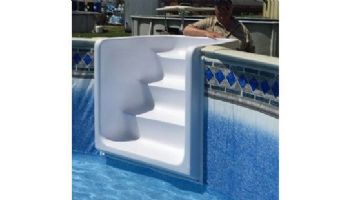 Coronado 18' Round Above Ground Pool | Blue In-Wall Step | Basic Package 54" Wall | 190197