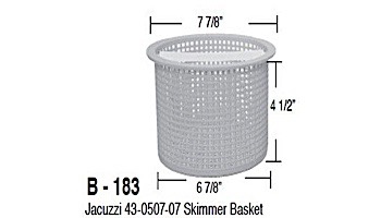 Aladdin Basket for Jacuzzi 43-0507-07 Skimmer | B-183