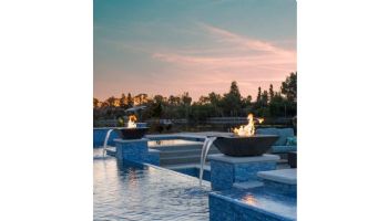 Pentair 32" Round MagicFlame Fire and Water Bowl | Natural | 12V | 580172