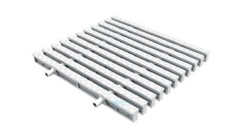 AquaStar 12" Perpendicular T-Bar Deck Drain | 20 Feet | Medium Gray | TBAR12-20-117