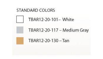 AquaStar 12" Perpendicular T-Bar Deck Drain | 20 Feet | Medium Gray | TBAR12-20-117