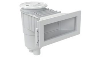 AquaStar FlowStar Widemouth Fiberglass Skimmer with Float Assembly, Basket, Lid and Collar | Light Gray | SKR36103