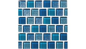 National Pool Tile Orion 1x1 Glass Tile | Peacock | ORN-PEACOCK1X1