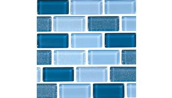 National Pool Tile Orion 1x2Glass Tile | Iceberg | ORN-ICEBERG