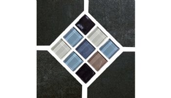 National Pool Tile Elements 6x6 Series | Black Deco | ELE-CARBON DECO