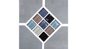 National Pool Tile Elements 6x6 Series | Gray Deco | ELE-ZINC DECO
