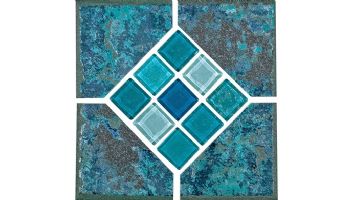 National Pool Tile Verona 6x6 Series | Borba Turquoise Deco | VR679 DECO SL