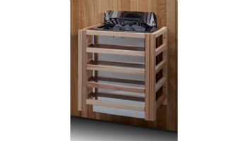 Golden Designs Toledo 6-Person Hybrid Sauna Full Spectrum and Harvia Traditional Stove with Himalayan Salt | Hemlock | GDI-8360-01