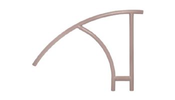 Saftron Triton Series Cross Braced Return to Deck Mounted Handrail | .25" Thickness 1.90" OD | 49" W x 36" H | Taupe | CBTRTD-144-T