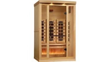 Golden Designs 2-Person Full Spectrum PureTech Near Zero EMF FAR Infrared Sauna with Himalayan Salt Bar | Hemlock | GDI-8020-03