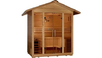 Golden Designs Vorarlberg 5-Person Traditional Outdoor Sauna | Hemlock | GDI-8105-01