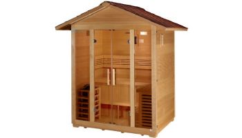 Golden Designs Vorarlberg 5-Person Traditional Outdoor Sauna | Hemlock | GDI-8105-01