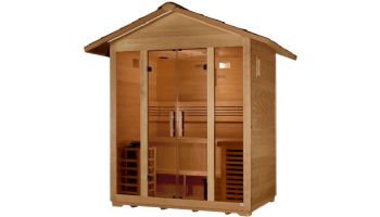 Golden Designs Vorarlberg 5-Person Traditional Outdoor Sauna | Hemlock | GDI-8105-01