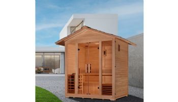 Golden Designs Vorarlberg 5-Person Traditional Outdoor Sauna | Hemlock | GDI-8105-01