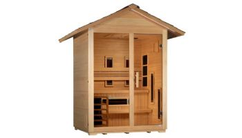 Golden Designs Carinthia 3-Person Hybrid PureTech Outdoor Sauna | Hemlock | GDI-8123-01