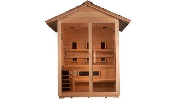 Golden Designs Carinthia 3-Person Hybrid PureTech Outdoor Sauna | Hemlock | GDI-8123-01