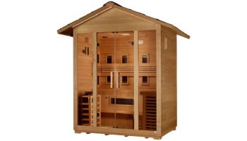 Golden Designs Gargellen 5-Person Hybrid PureTech Outdoor Sauna | Hemlock | GDI-8125-01