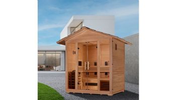 Golden Designs Gargellen 5-Person Hybrid PureTech Outdoor Sauna | Hemlock | GDI-8125-01