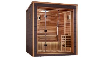 Golden Designs Drammen 3-Person Indoor / Outdoor Traditional Sauna | Cedar | GDI-8203-01