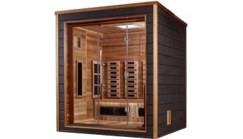 Golden Designs Visby 3-Person Indoor / Outdoor Hybrid Full Spectrum Sauna | Cedar | GDI-8223-01