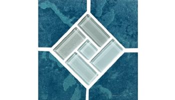 National Pool Tile Blue Seas 6x6 Series | Teal | SEA-TEAL DECO GL