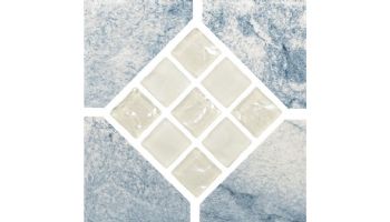 National Pool Tile Vagli  6x6 Series | Blue Marble | VAG-BLUE DECO GL