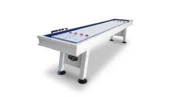 Hathaway Crestline 12-Ft. Outdoor Shuffleboard Table | White | BG50370