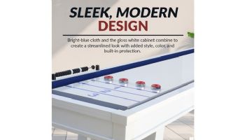 Hathaway Crestline 12-Ft. Outdoor Shuffleboard Table | White | BG50370