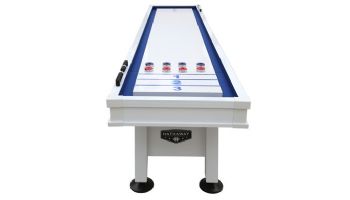Hathaway Crestline 12-Ft. Outdoor Shuffleboard Table | White | BG50370
