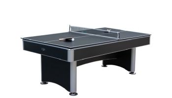 Hathaway Maverick II 7-Ft. Pool Table with Table Tennis Top | Black with Blue Felt | BG50390