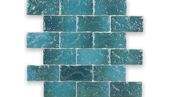 National Pool Tile Earthtone Brick 2x4 Series | Sea Blue | MASEB2
