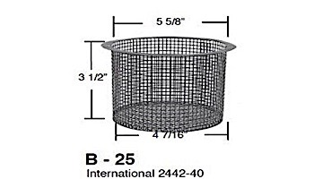 SuperPro Powder Coated Metal Basket for International 2442-40 | B-25