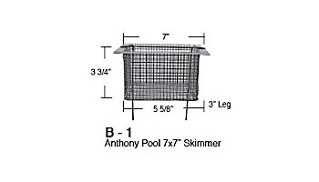 Aladdin Basket for  Anthony Pool 7"x7" Skimmer | B-1