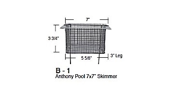 Aladdin Basket for Anthony Pool 7"x7" Skimmer | B-1