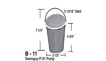 Aladdin Basket for Swimquip P-61 Pump | B-11