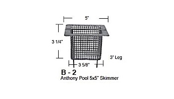 Aladdin Basket for  Anthony Pool 5x5in Skimmer | B-2