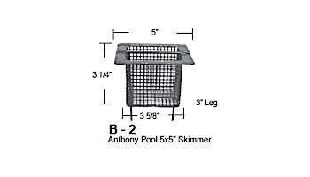 Aladdin Basket for Anthony Pool 5x5in Skimmer | B-2