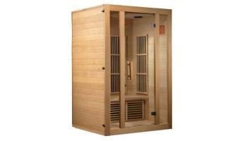 Golden Designs Maxxus Seattle Edition 2-Person Near Zero EMF FAR Infrared Carbon Sauna | Canadian Hemlock | MX-J206-01-ZF