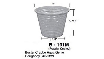 Aladdin Basket for Buster Crabbe-Metal Aqua Genie Doughboy 340-1139 | B-191M