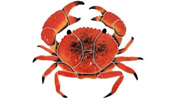 Artistry In Mosaics Crab Mosaic | Red - 9" | CRARES