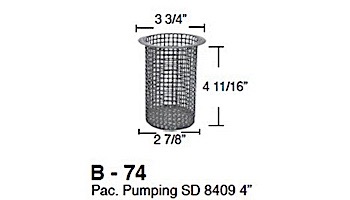 Aladdin Basket for Pacific Pumping SD 8409 4in | B-74