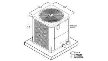 WeatherKing by Raypak Pool and Spa Heat Pump | 118,000 BTU Heat Only | Spiral Titanium Tube Heat Exchanger | Digital Controls | TWPH-6560EHT01