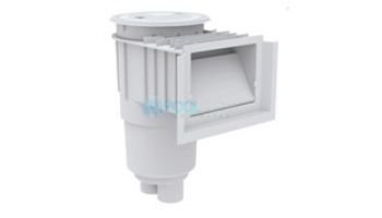 AquaStar FlowStar 7 Degree Vinyl-Fiberglass Skimmer, Basket, Lid and Adjustable Collar for Fiberglass | Without Float | White | SKR35101